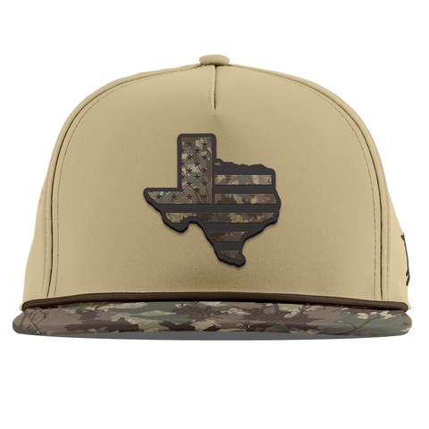 Texas Timber Camo Patriot Flat 5 Panel Rope Desert/Timber Camo