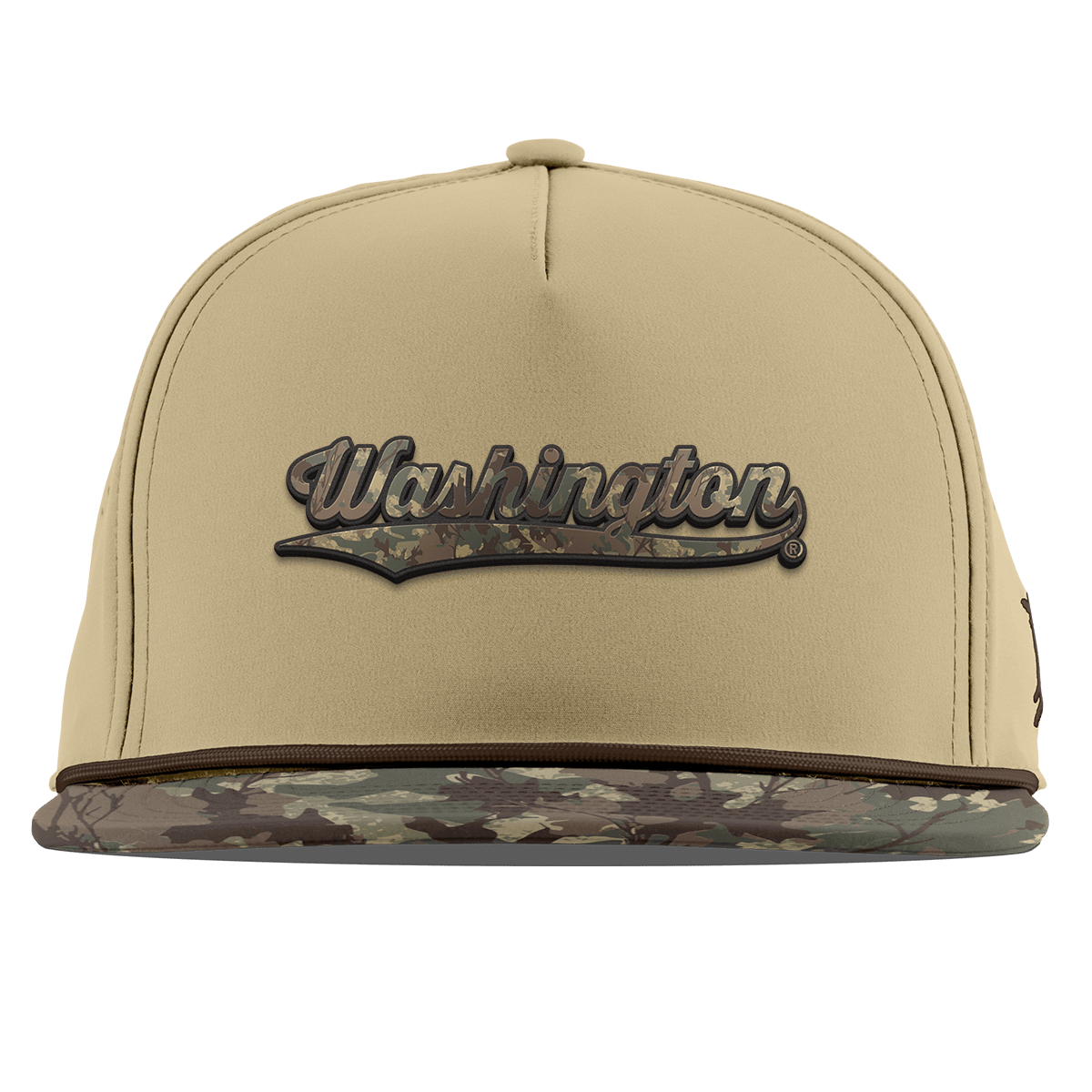 University of Washington "Washington Timber Camo Series" Flat 5 Panel Rope Desert/Timber Camo