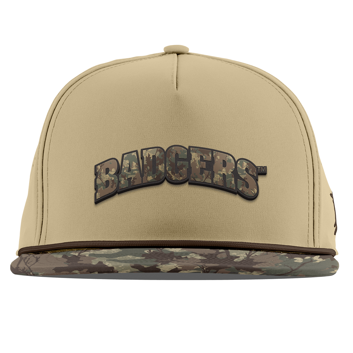 University of Wisconsin "Wisconsin Timber Camo Series" Flat 5 Panel Rope Desert/Timber Camo
