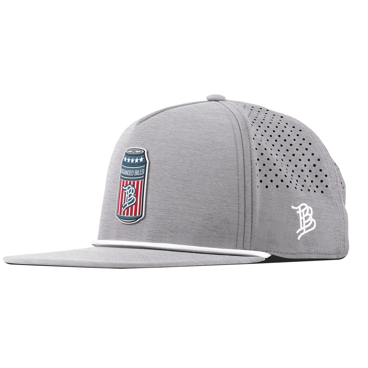 BB Brew Flat 5 Panel Rope Heather Gray
