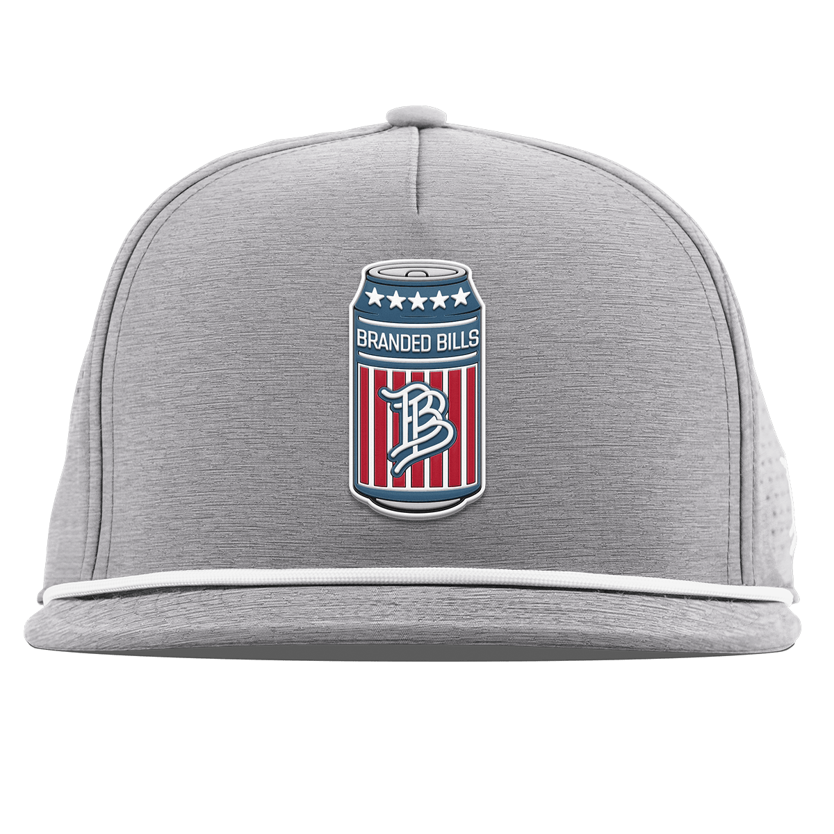 BB Brew Flat 5 Panel Rope Heather Gray