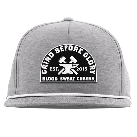 Grind Before Glory Flat 5 Panel Rope Heather Gray
