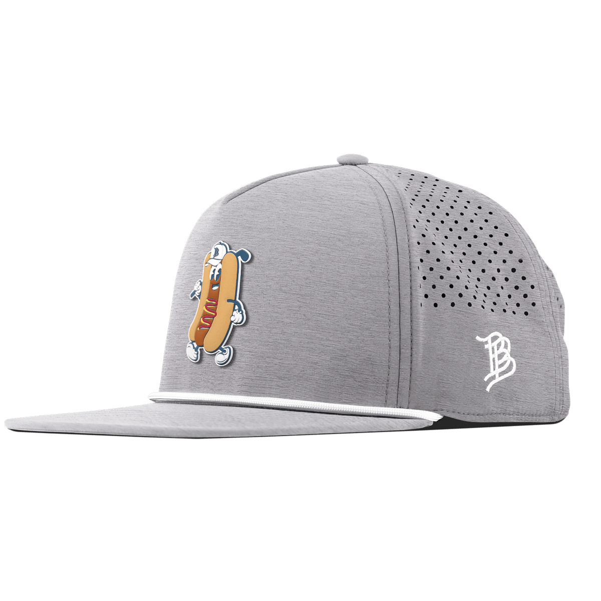 Hot Dog Buddy Flat 5 Panel Rope Heather Gray