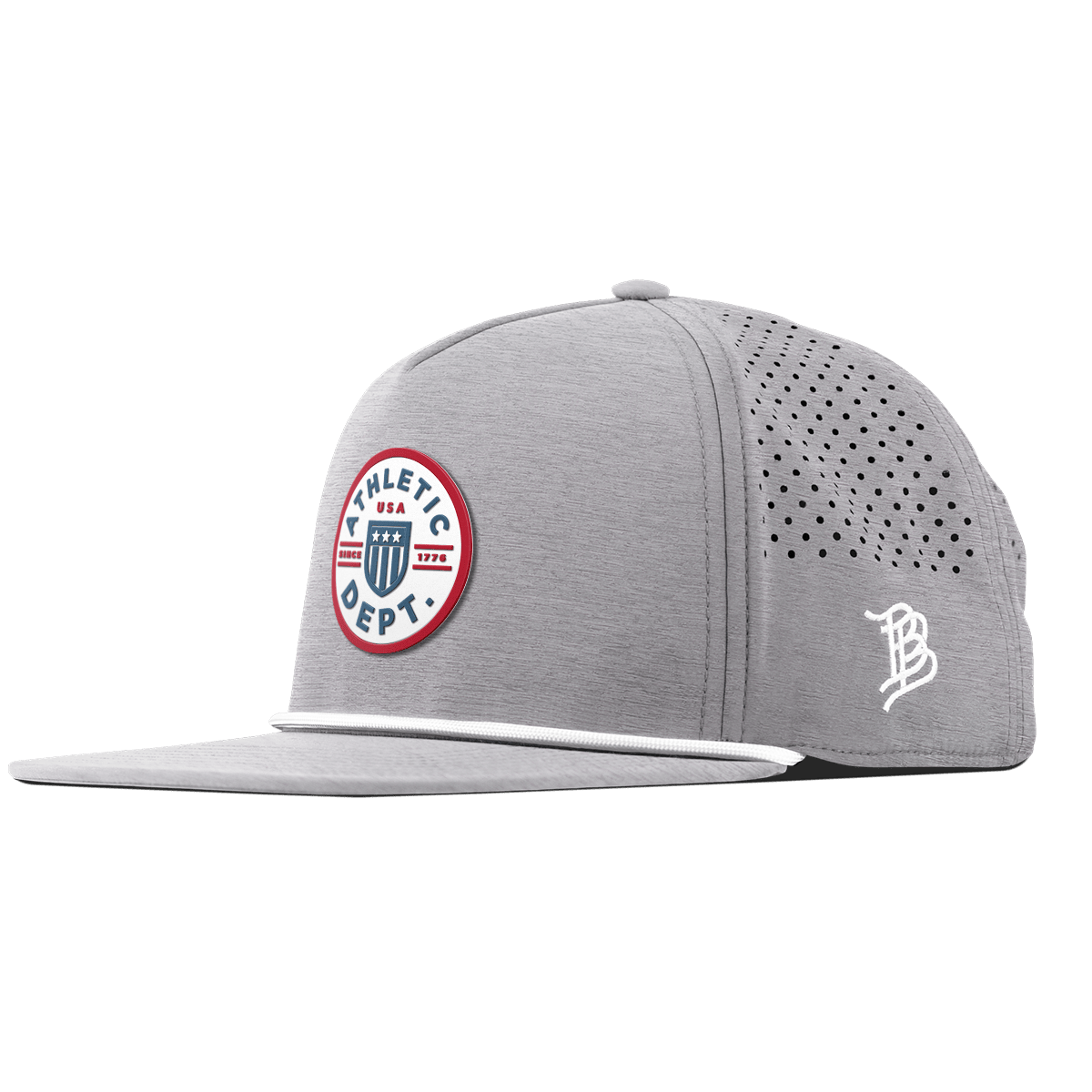 Liberty Letterman Flat 5 Panel Rope Heather Gray