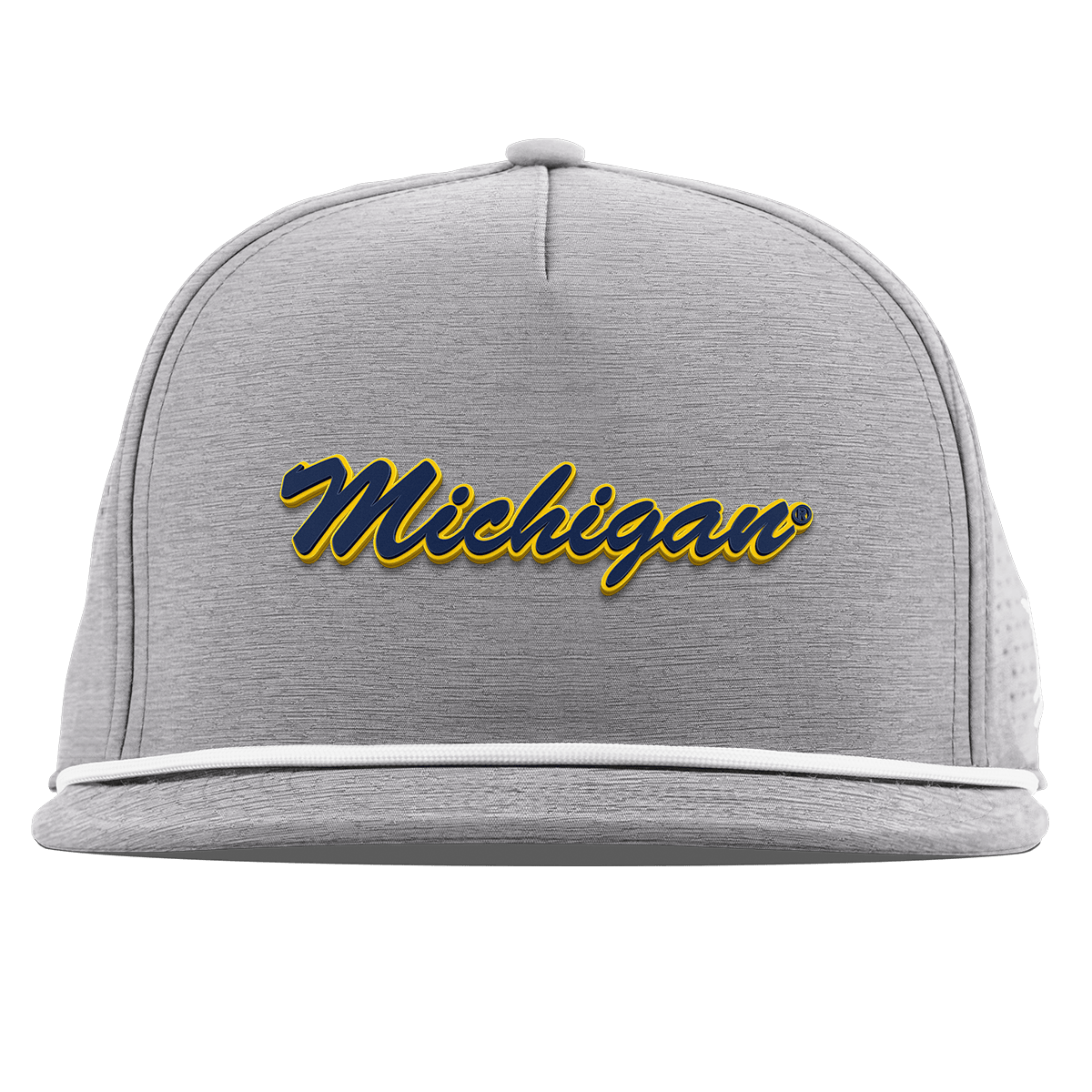 University of Michigan "Michigan Script" Flat 5 Panel Rope Heather Gray
