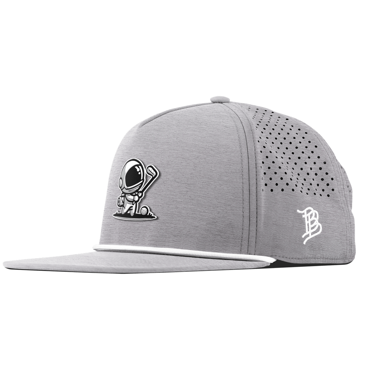 Moon Shot Flat 5 Panel Rope Heather Gray