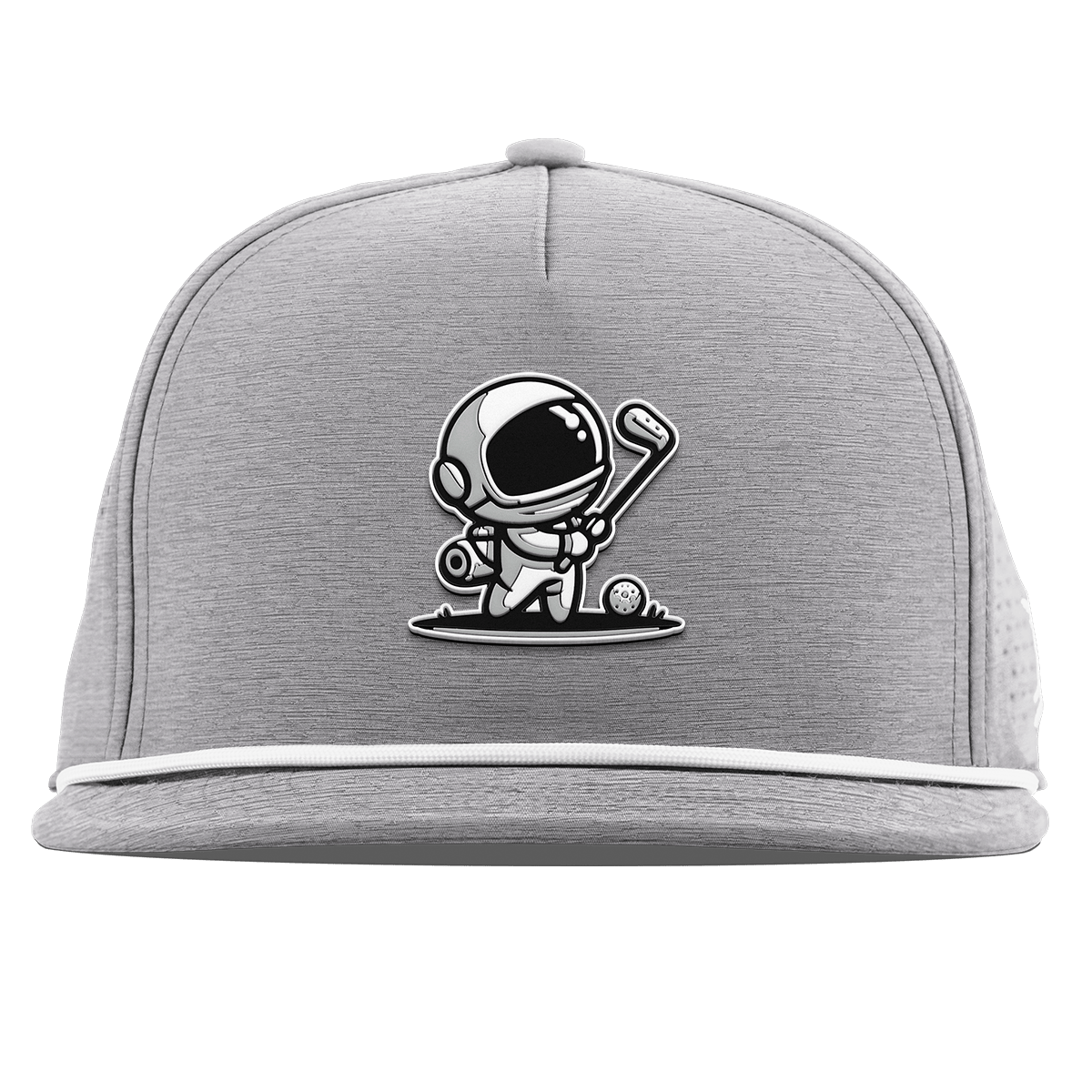 Moon Shot Flat 5 Panel Rope Heather Gray