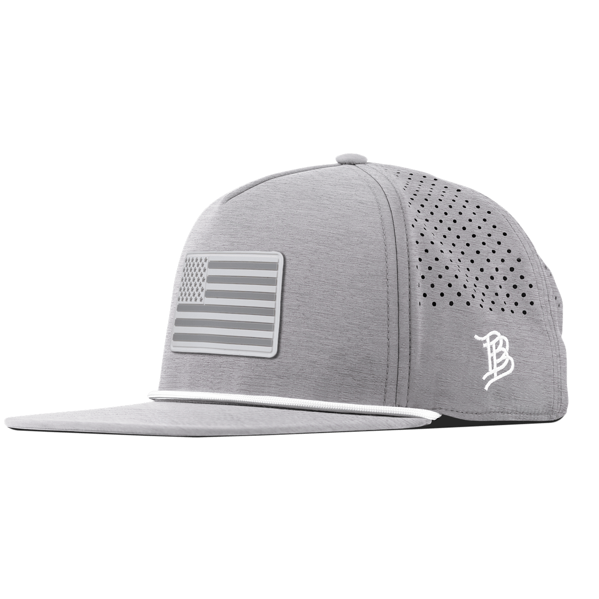 Pearl Old Glory Flat 5 Panel Rope Heather Gray