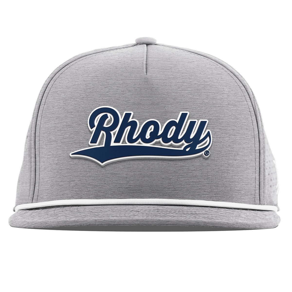 University of Rhode Island "Rhody Script" Flat 5 Panel Rope Heather Gray