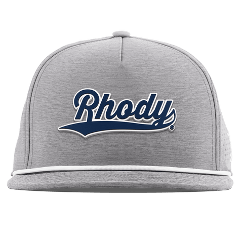 University of Rhode Island "Rhody Script" Flat 5 Panel Rope Heather Gray