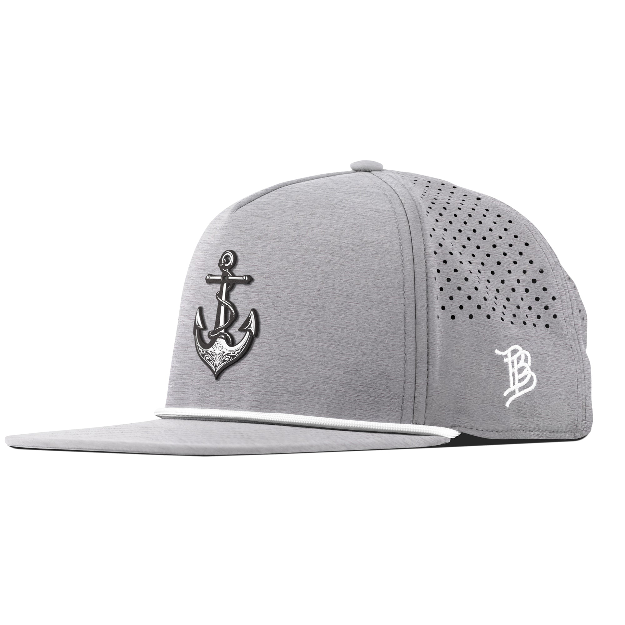 The Deeps Anchor Flat 5 Panel Rope Heather Gray