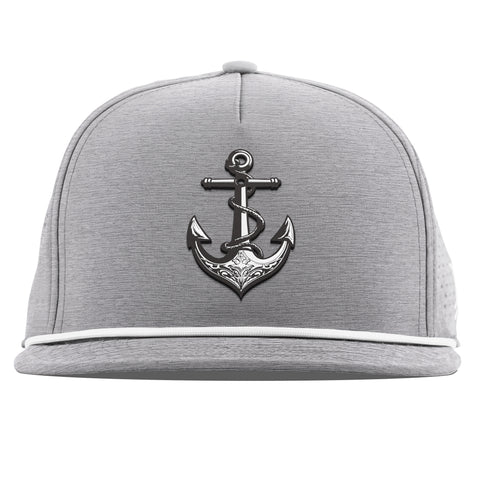 The Deeps Anchor Flat 5 Panel Rope Heather Gray