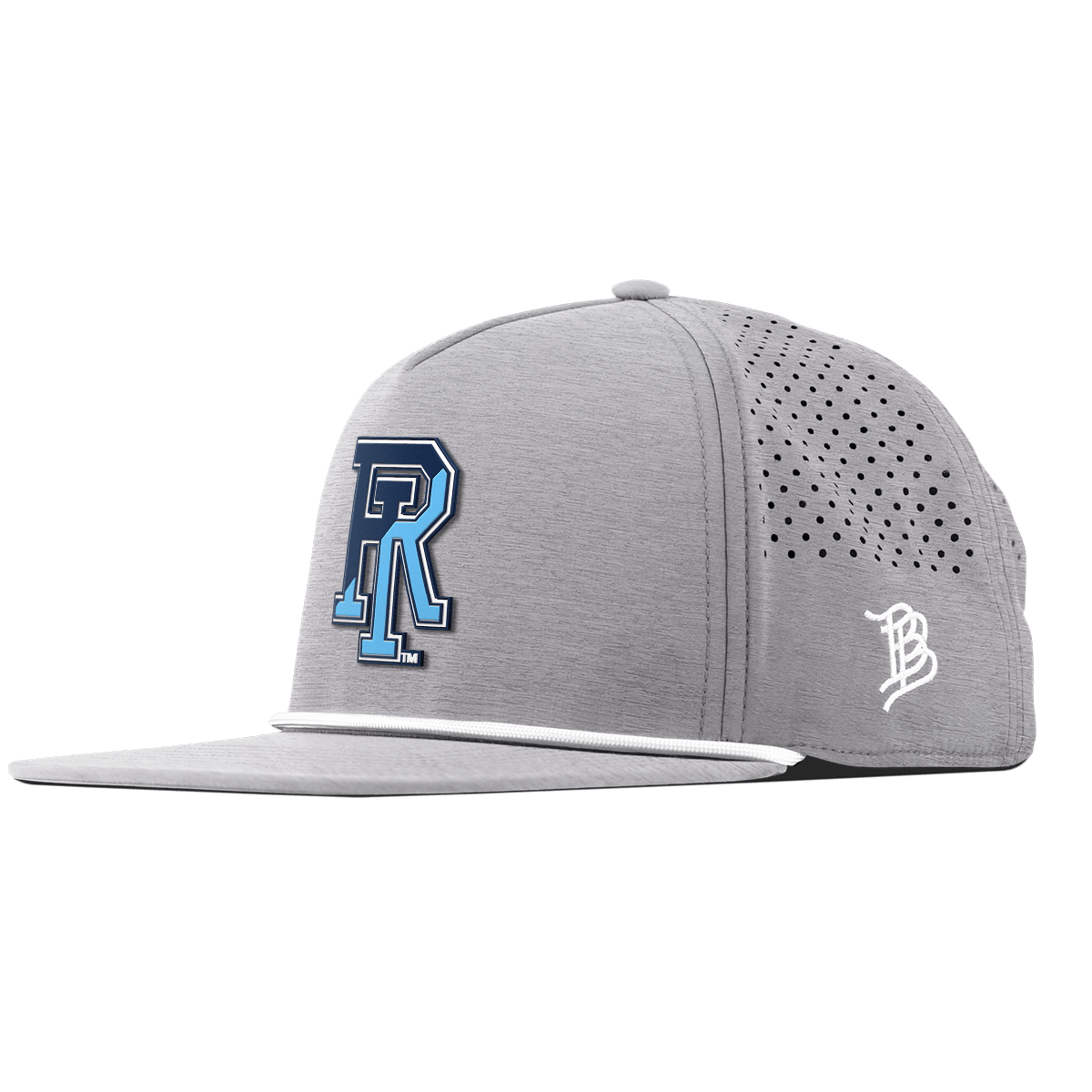 University of Rhode Island "URI Team Logo" Flat 5 Panel Rope Heather Gray