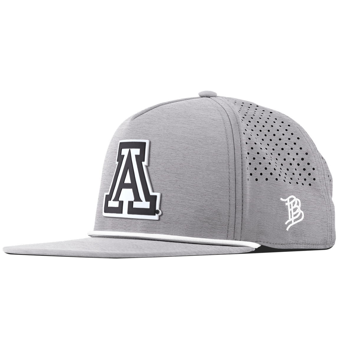University of Arizona "Vintage Arizona Block" Flat 5 Panel Rope Heather Gray
