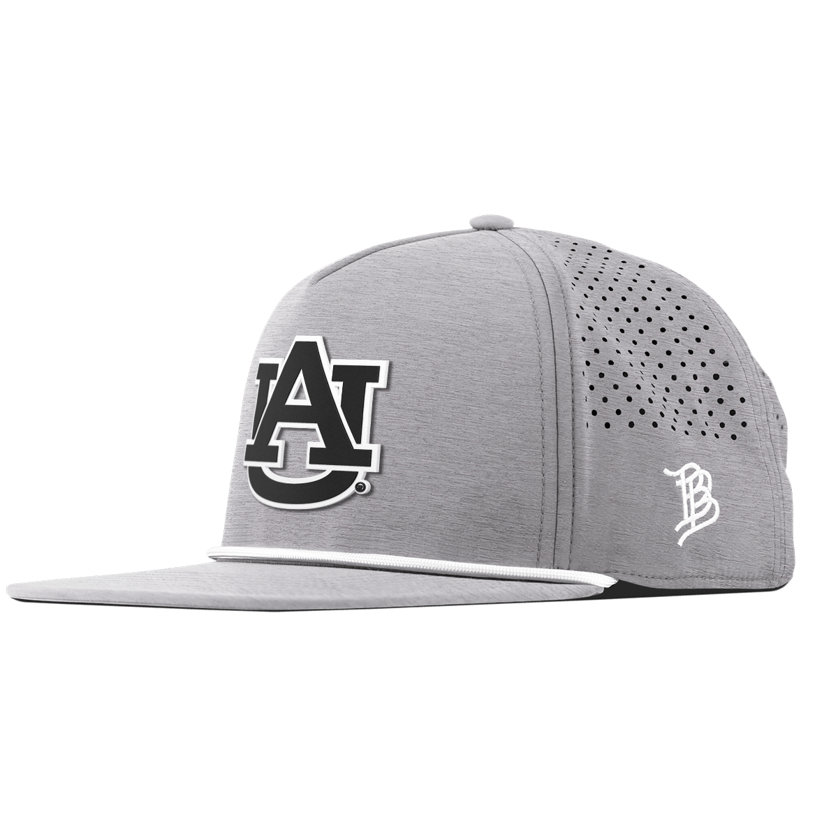Auburn University "Vintage Auburn Team Logo" Flat 5 Panel Rope Heather Gray