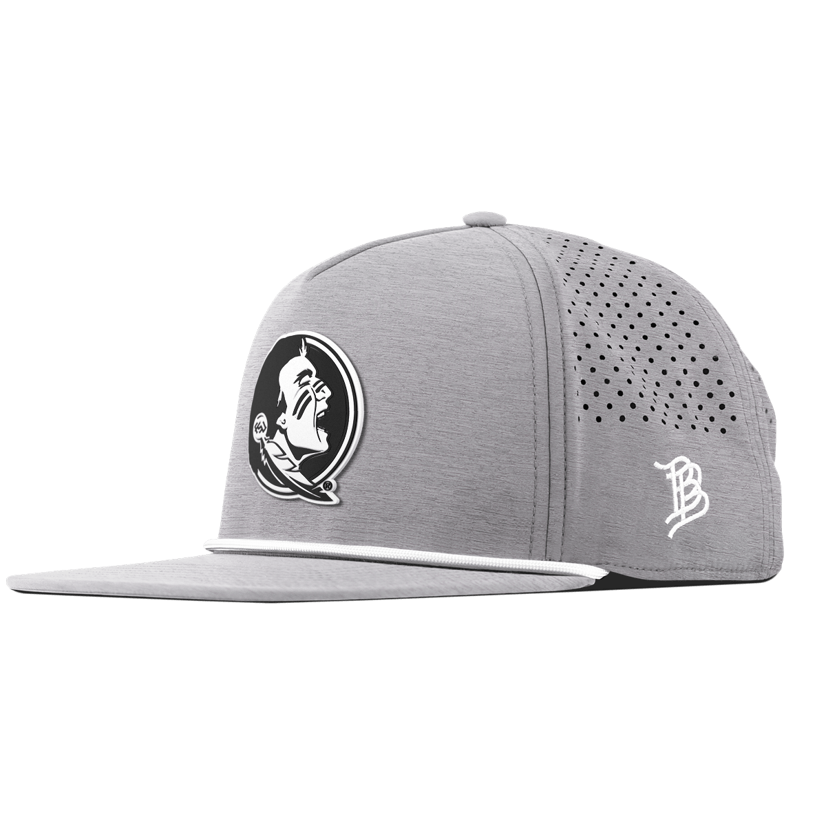 Florida State University "Vintage FSU Team Logo" Flat 5 Panel Rope Heather Gray