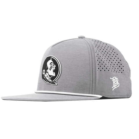 Florida State University "Vintage FSU Team Logo" Flat 5 Panel Rope Heather Gray