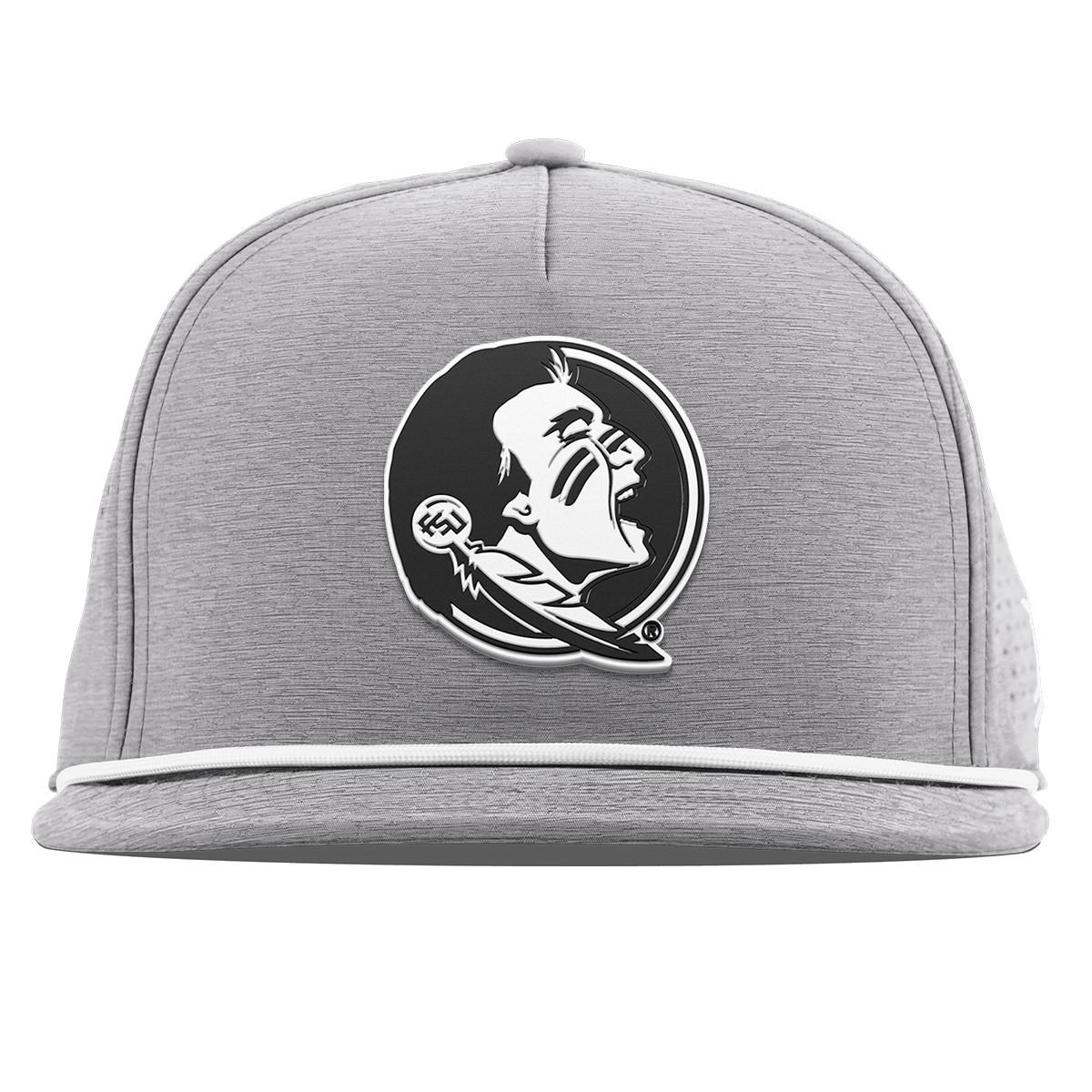 Florida State University "Vintage FSU Team Logo" Flat 5 Panel Rope Heather Gray