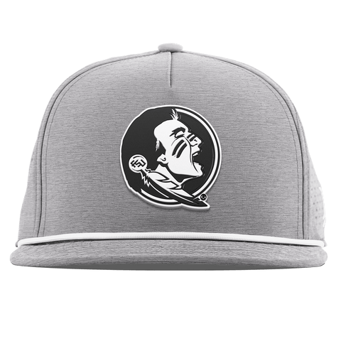 Florida State University "Vintage FSU Team Logo" Flat 5 Panel Rope Heather Gray