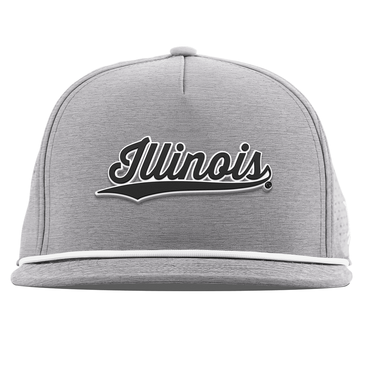 University of Illinois "Vintage Illinois Script" Flat 5 Panel Rope Heather Gray