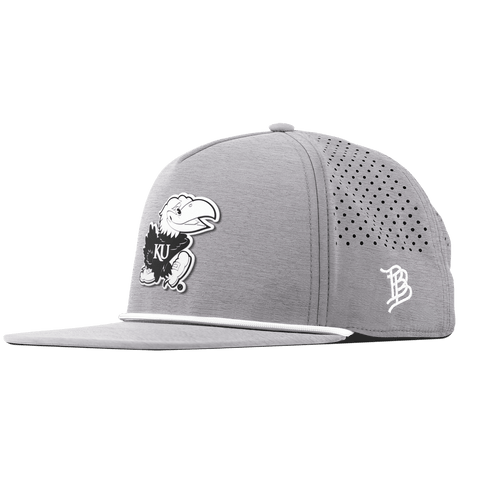 University of Kansas "Vintage Jayhawk" Flat 5 Panel Rope Heather Gray
