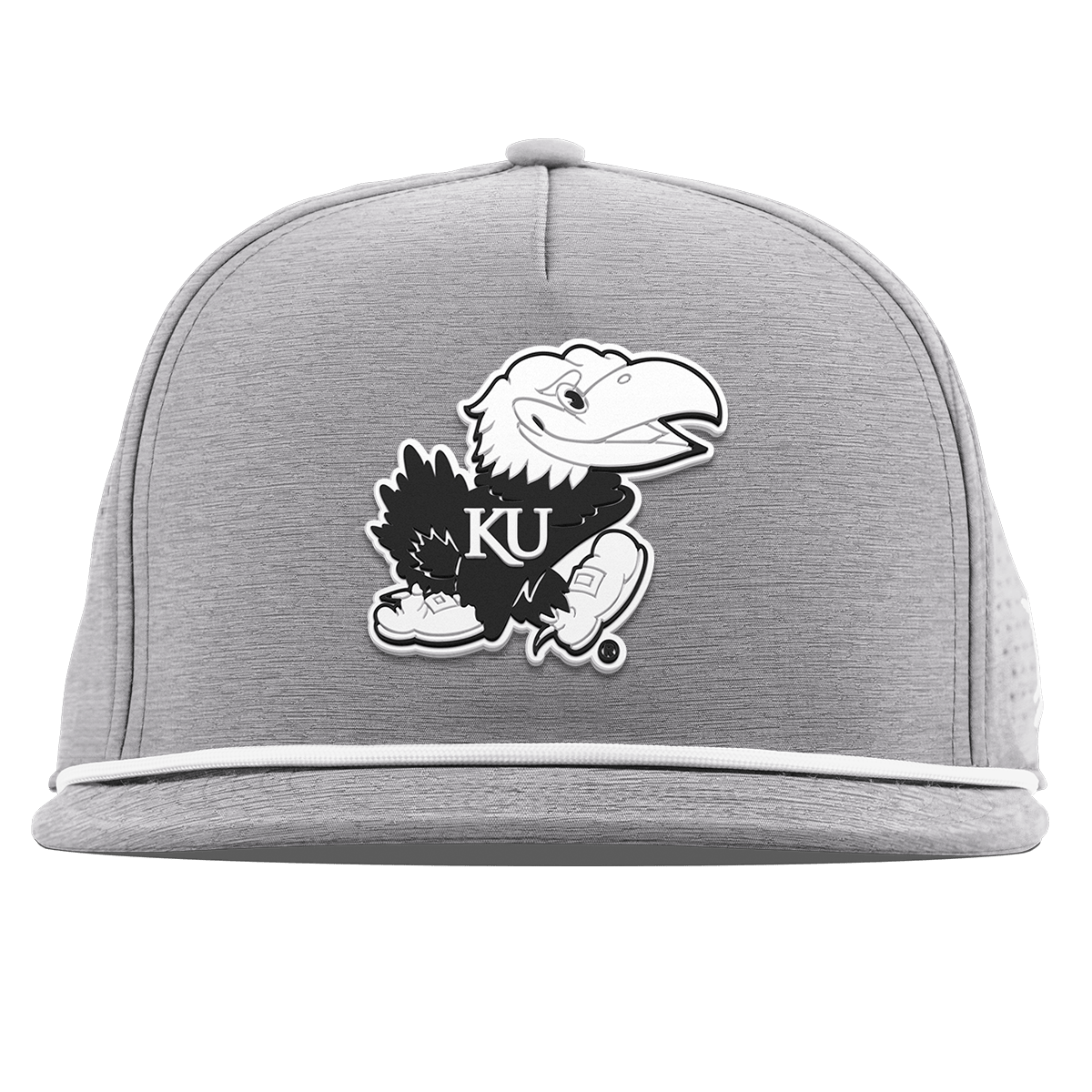 University of Kansas "Vintage Jayhawk" Flat 5 Panel Rope Heather Gray