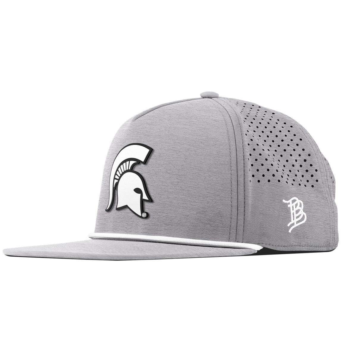 Michigan State University "Vintage MSU Team Logo" Flat 5 Panel Rope Heather Gray