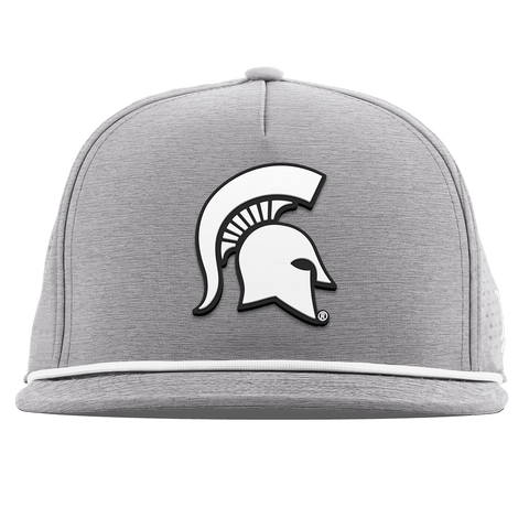 Michigan State University "Vintage MSU Team Logo" Flat 5 Panel Rope Heather Gray