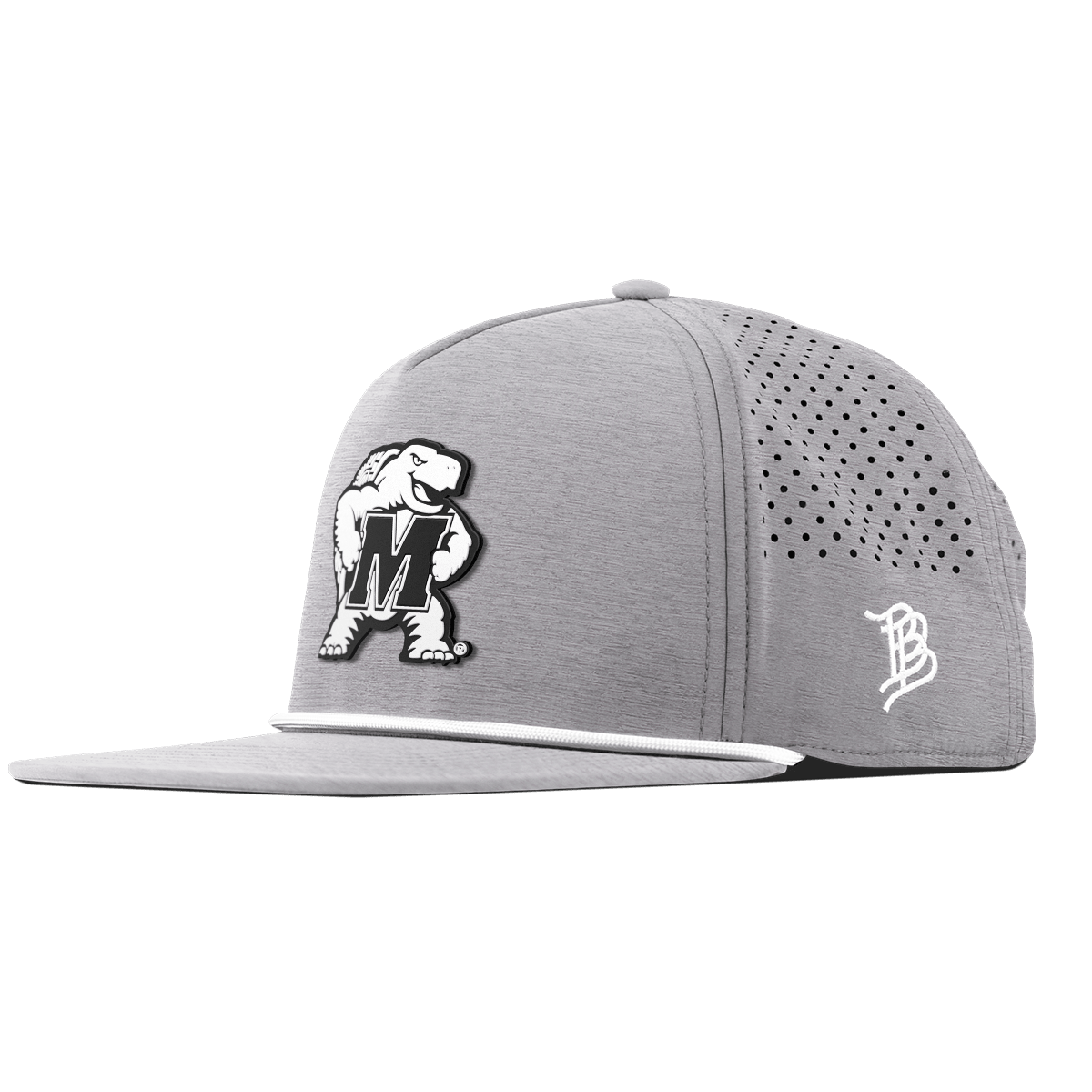 University of Maryland "Vintage Maryland Team Logo" Flat 5 Panel Rope Heather Gray