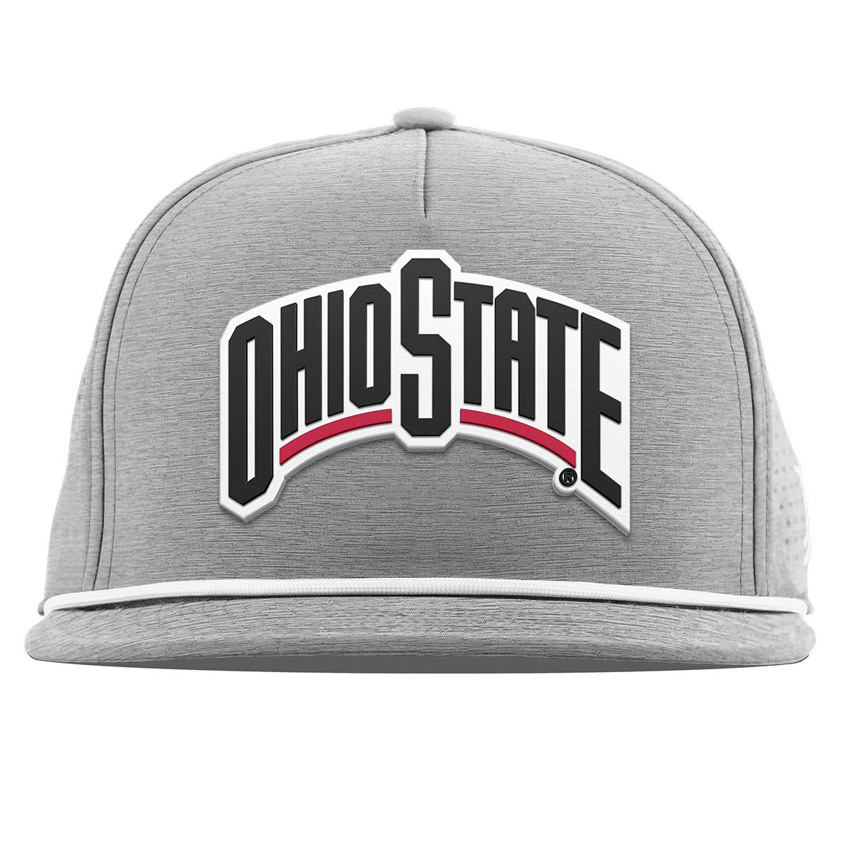 Ohio State University "Vintage Ohio State Block" Flat 5 Panel Rope Heather Gray