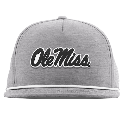 University of Mississippi "Vintage Ole Miss Team Logo" Flat 5 Panel Rope Heather Gray
