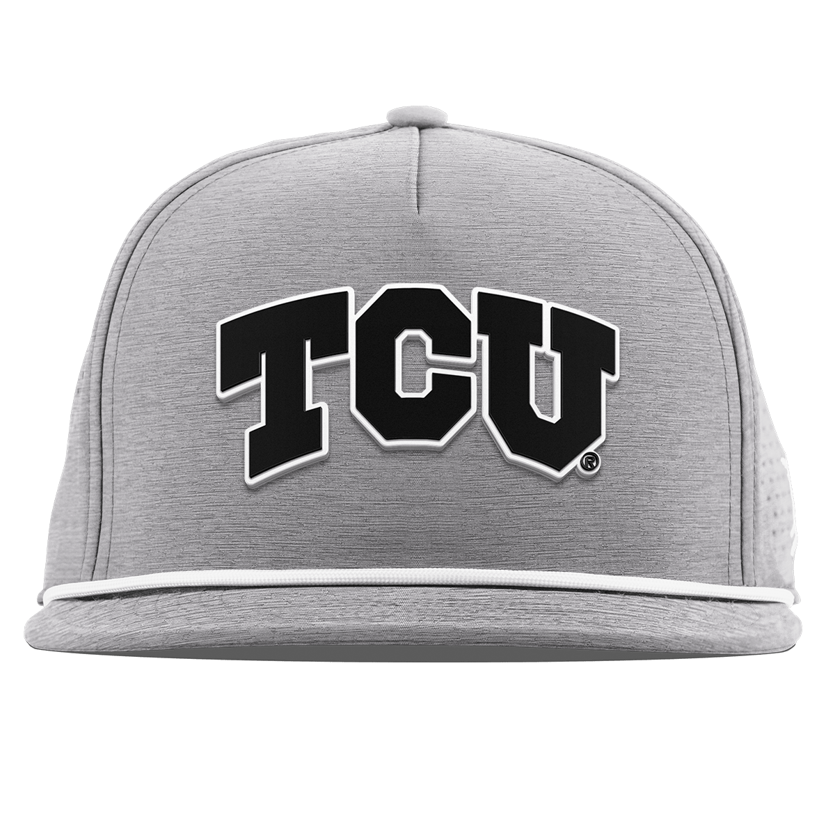 Texas Christian University "Vintage TCU Block" Flat 5 Panel Rope Heather Gray