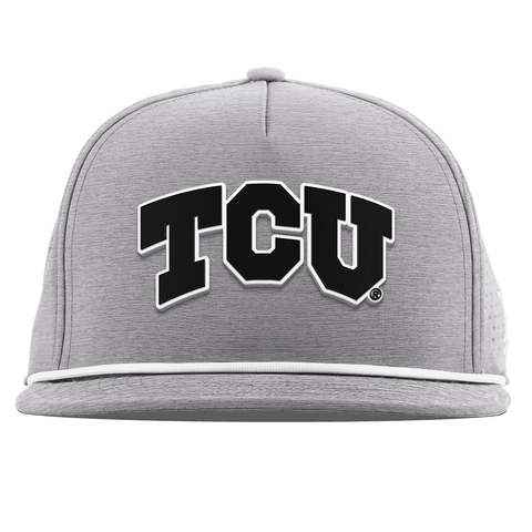 Texas Christian University "Vintage TCU Block" Flat 5 Panel Rope Heather Gray