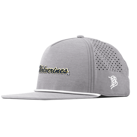 University of Michigan "Wolverines Script" Flat 5 Panel Rope Heather Gray