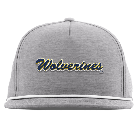 University of Michigan "Wolverines Script" Flat 5 Panel Rope Heather Gray