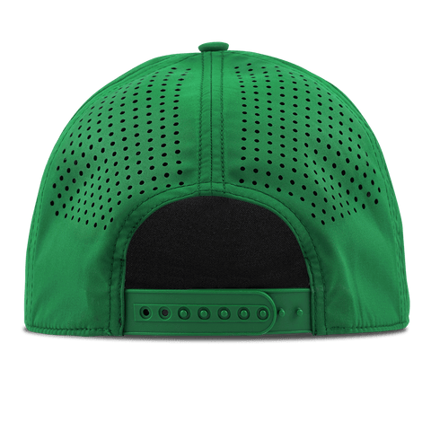 University of Oregon "The Duck" Flat 5 Panel Rope Kelly Green + Gold Rope Back