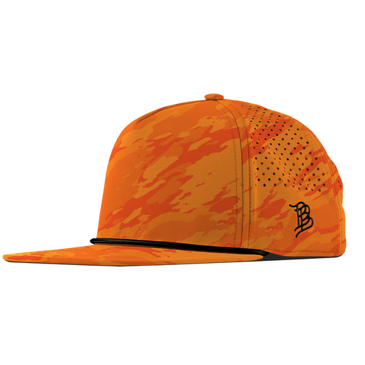 Bare Flat 5 Panel Rope Blaze Orange Camo