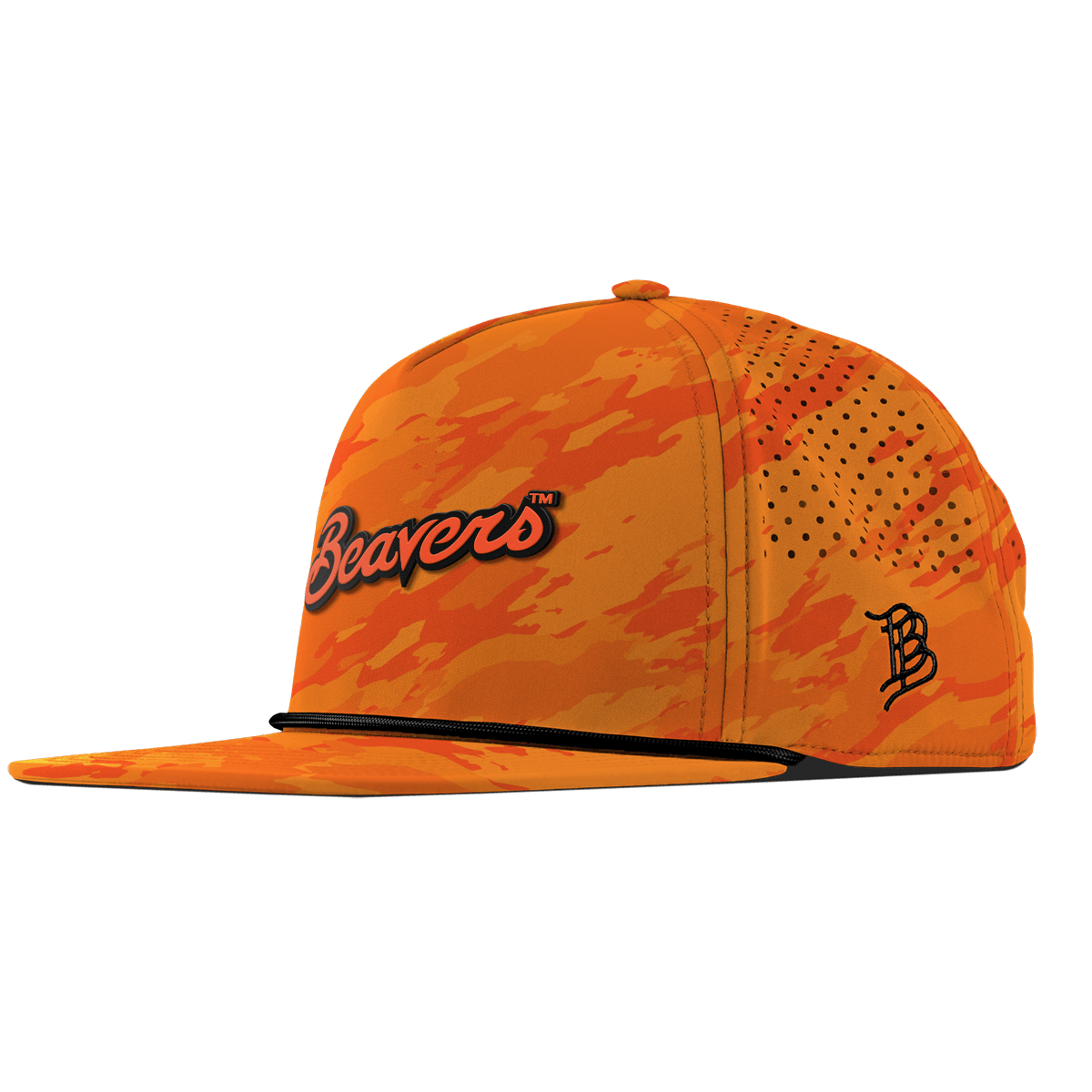 Oregon State University "Beavers Script" Flat 5 Panel Rope Blaze Orange Camo