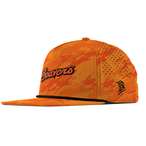 Oregon State University "Beavers Script" Flat 5 Panel Rope Blaze Orange Camo