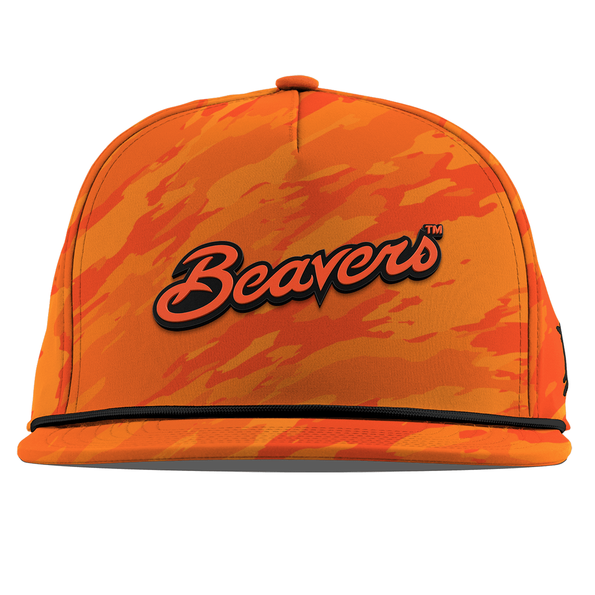 Oregon State University "Beavers Script" Flat 5 Panel Rope Blaze Orange Camo