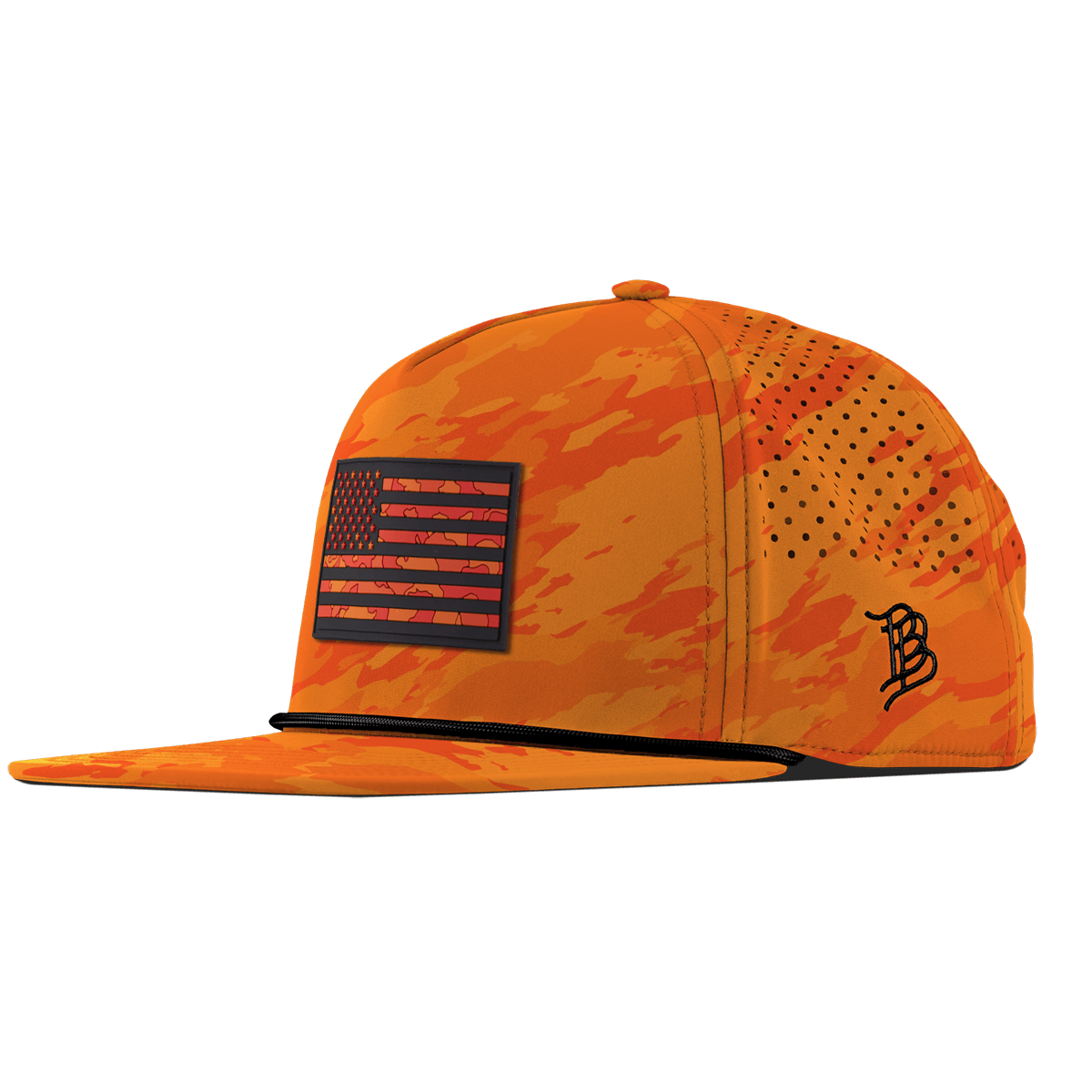 Old Glory Flat 5 Panel Rope Blaze Orange Camo