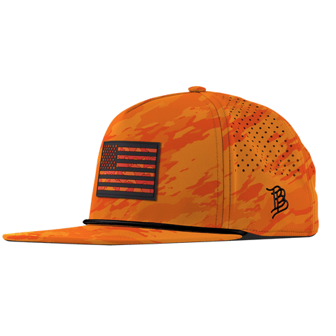Old Glory Flat 5 Panel Rope Blaze Orange Camo