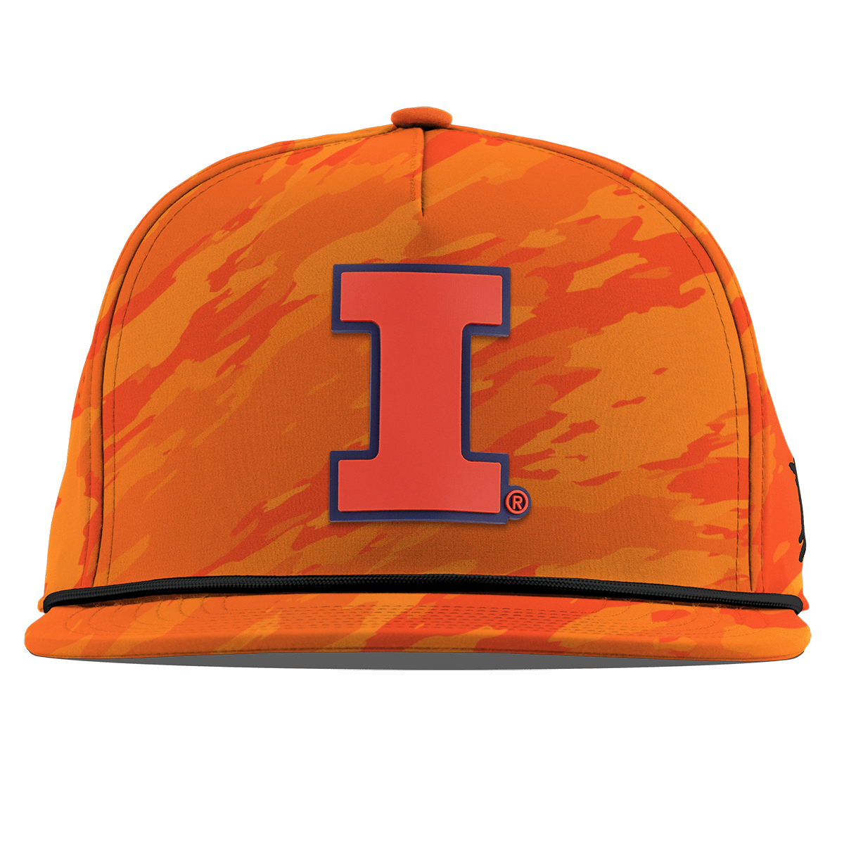 University of Illinois "Fighting Illini Orange" Flat 5 Panel Rope Blaze Orange Camo