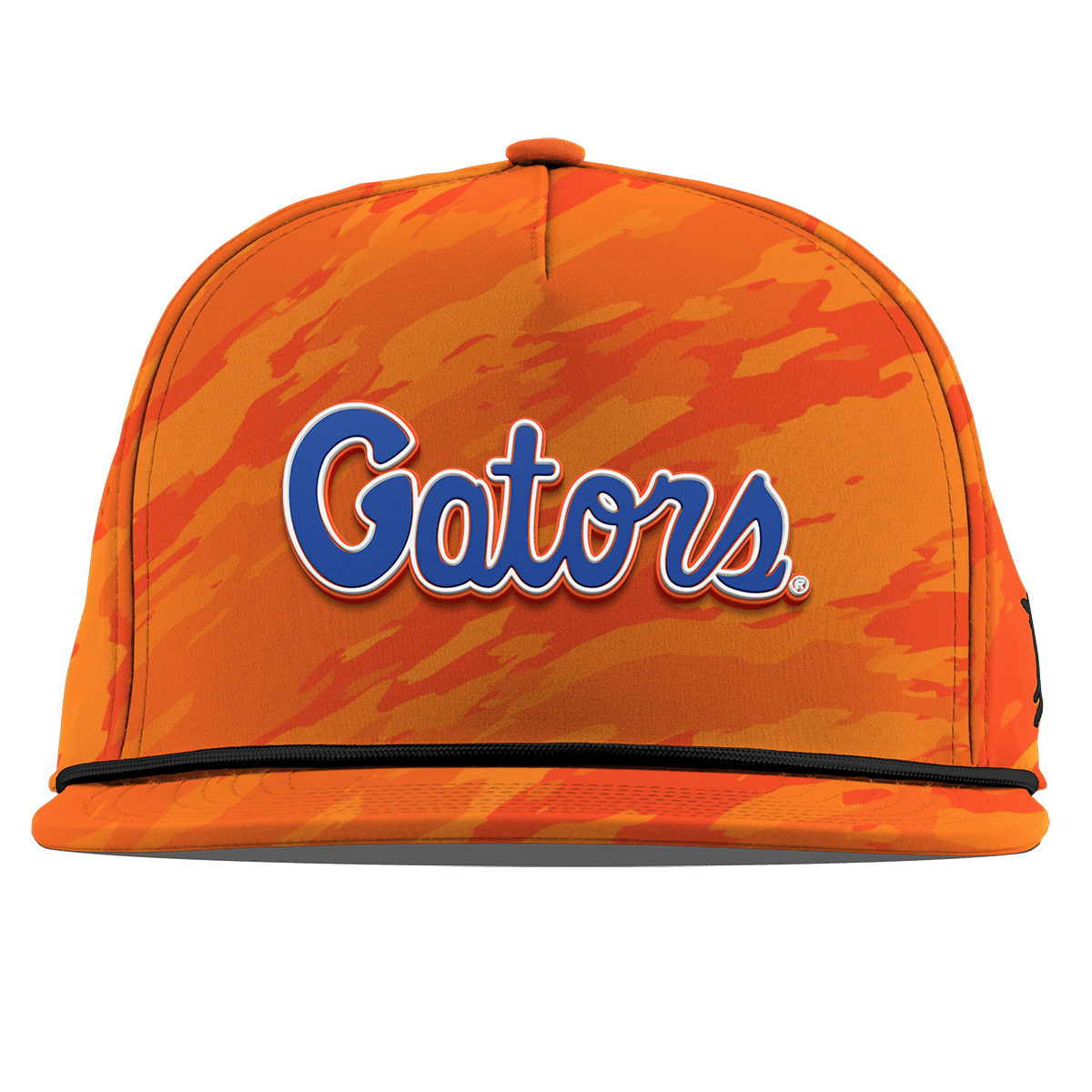 University of Florida "Gator Script" Flat 5 Panel Rope Blaze Orange Camo