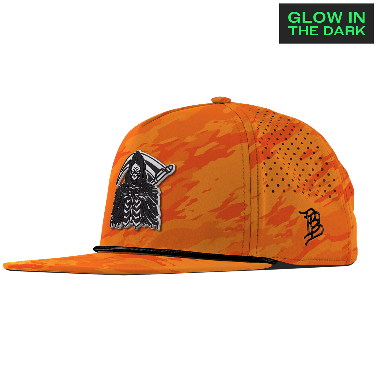 Grim Reaper Glow Flat 5 Panel Rope Blaze Orange Camo