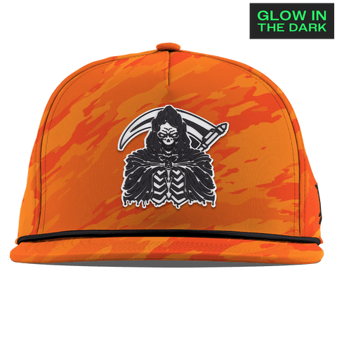 Grim Reaper Glow Flat 5 Panel Rope Blaze Orange Camo