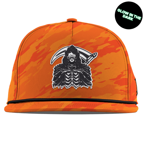 Grim Reaper Glow Flat 5 Panel Rope Blaze Orange Camo