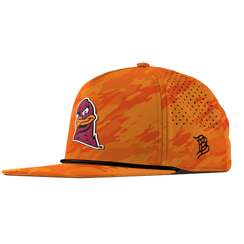 Virginia Tech University "HokieBird" Flat  5 Panel Rope Blaze Orange Camo