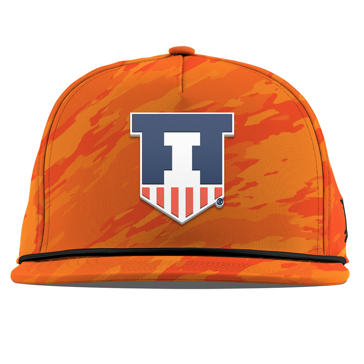 University of Illinois "Illinois Athletics" Flat 5 Panel Rope Blaze Orange Camo
