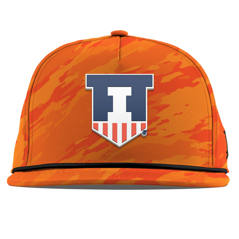 University of Illinois "Illinois Athletics" Flat 5 Panel Rope Blaze Orange Camo